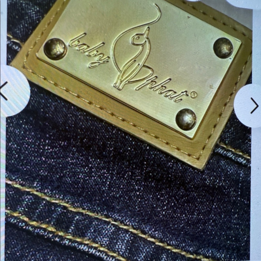 Baby Phat Flare Jeans Dark Wash Size 7- Iconic Cat Logo